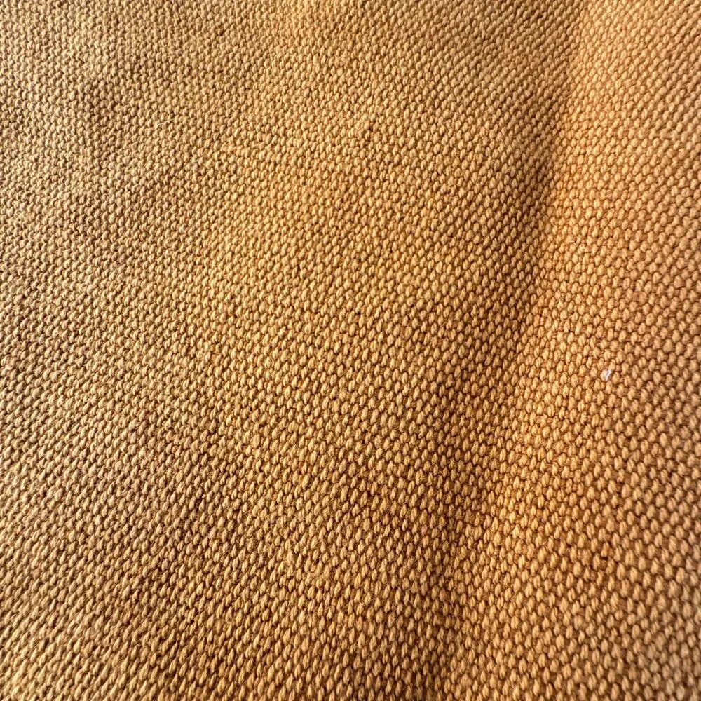 West Elm Cotton Canvas Pillow Cover Honey Gold Rust Cotton Jute Pattern Blocked